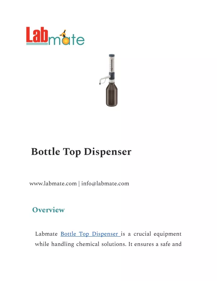 bottle top dispenser