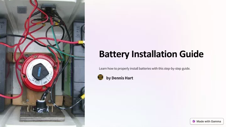battery installation guide