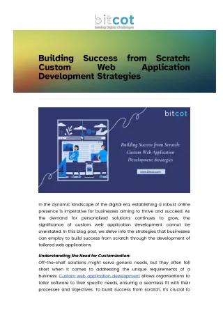 building success from scratch custom