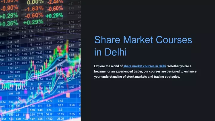 share market courses in delhi