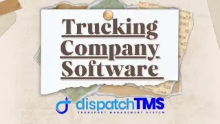 Trucking Company Software - DispatchTMS