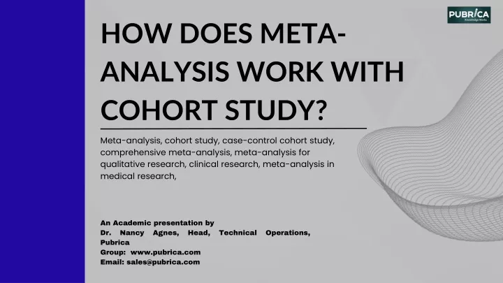how does meta analysis work with cohort study