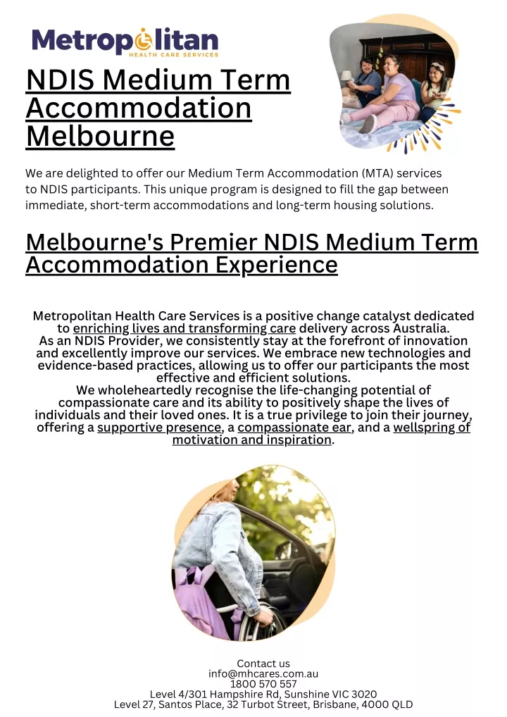 ndis medium term accommodation melbourne