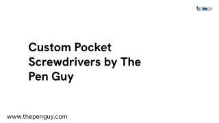 Custom Pocket Screwdrivers