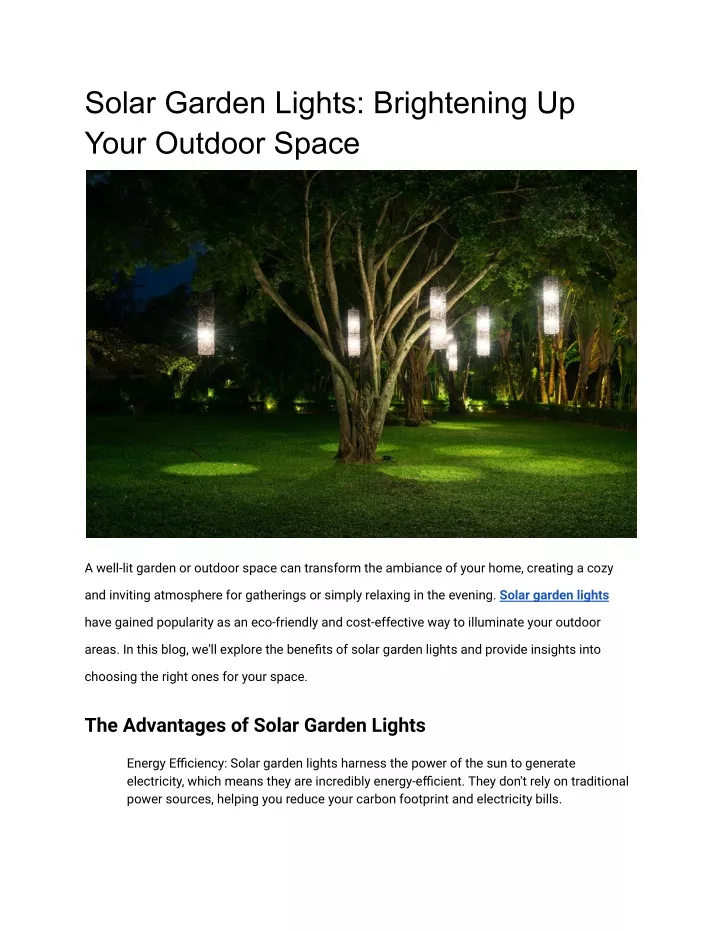 solar garden lights brightening up your outdoor