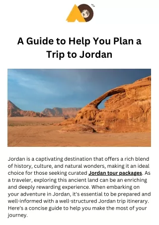 A Guide to Help You Plan a Trip to Jordan