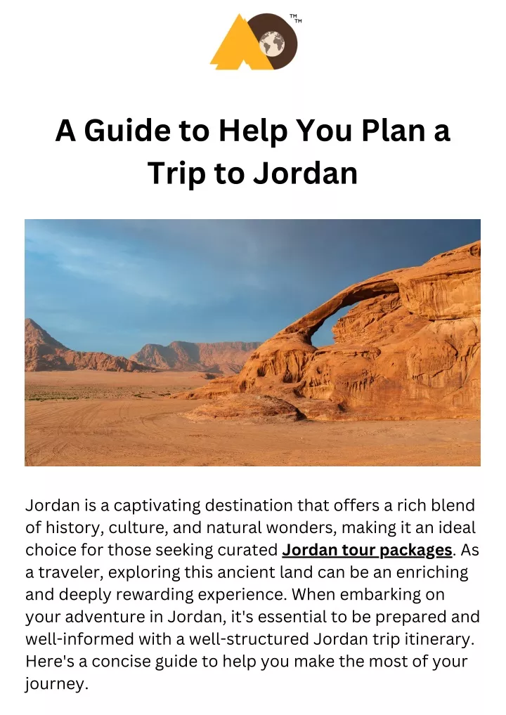a guide to help you plan a trip to jordan