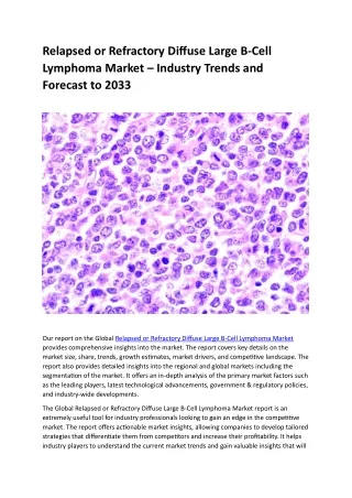 relapsed or refractory diffuse large b cell