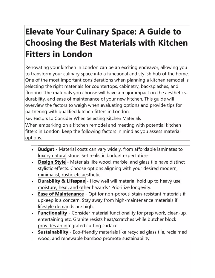 elevate your culinary space a guide to choosing