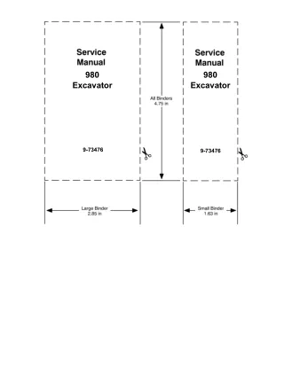 CASE 980 Excavator Service Repair Manual