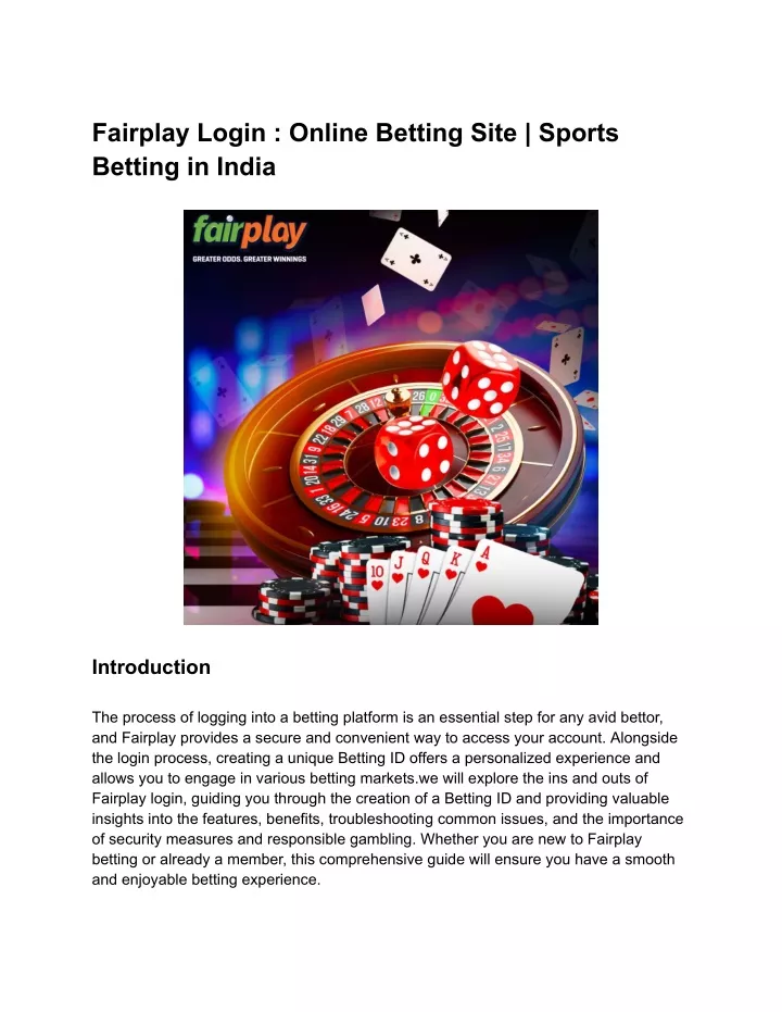 fairplay login online betting site sports betting
