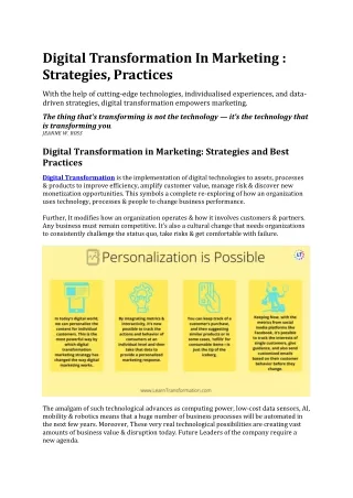 PPT - The Role of IT in Digital Transformation Strategies PowerPoint ...