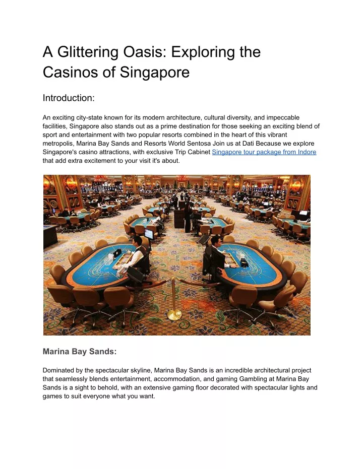 a glittering oasis exploring the casinos