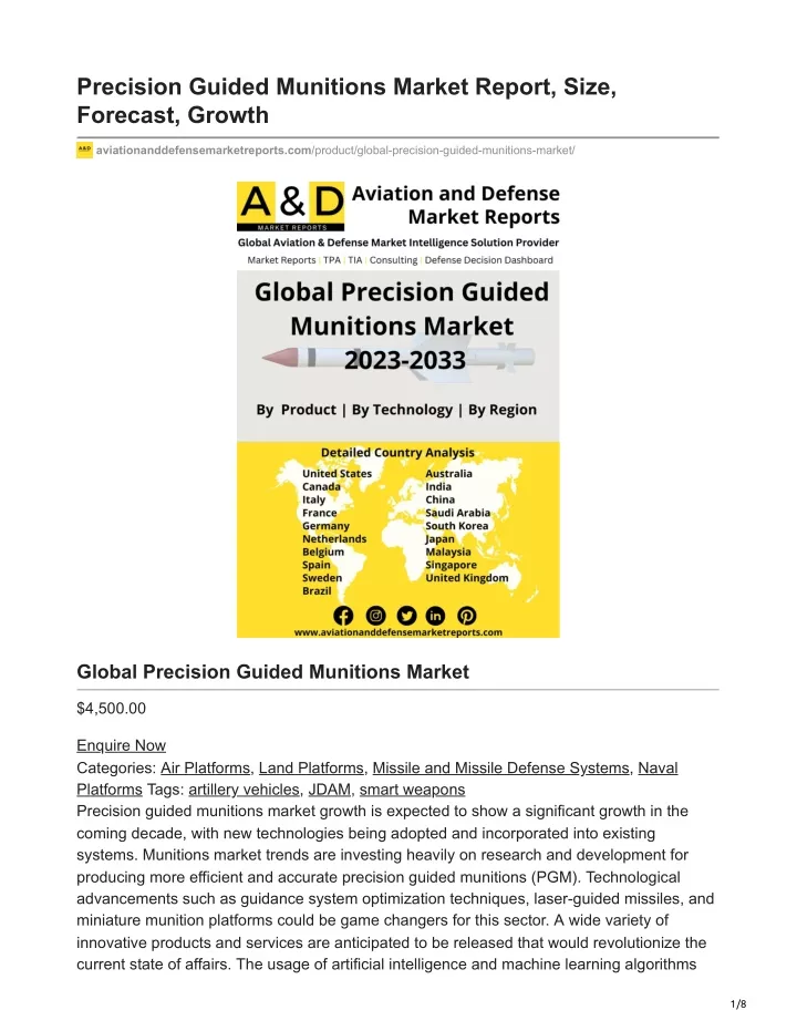 precision guided munitions market report size