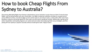 How can I book my flight to Australia online?