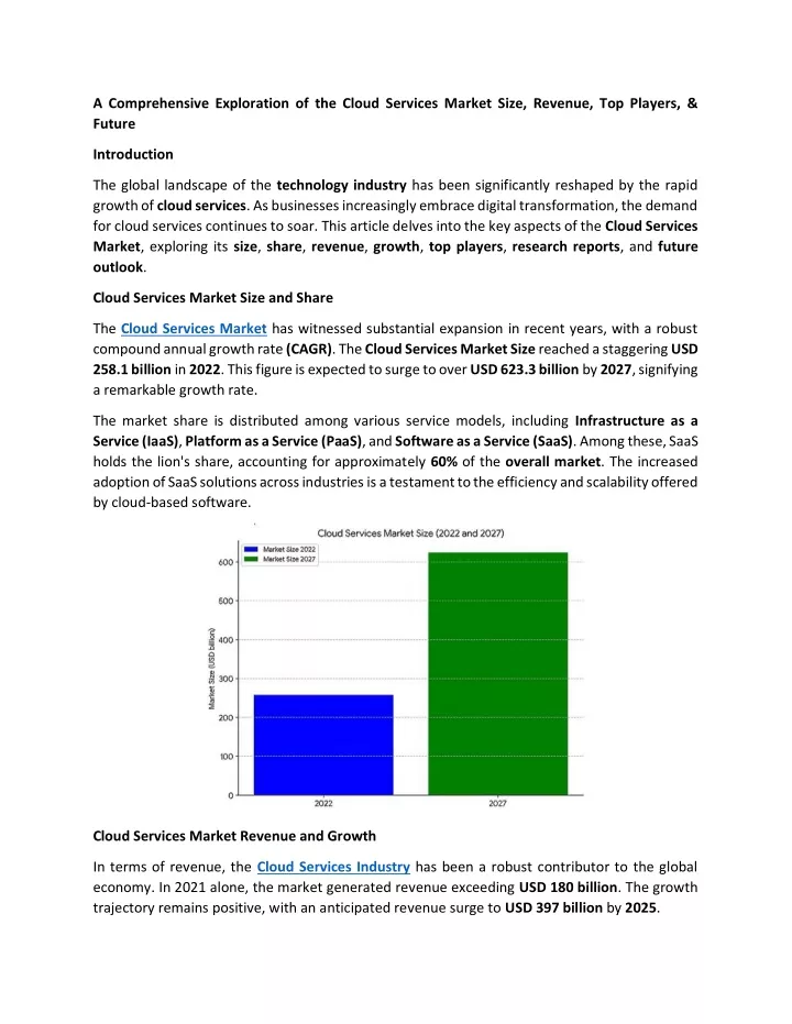 a comprehensive exploration of the cloud services