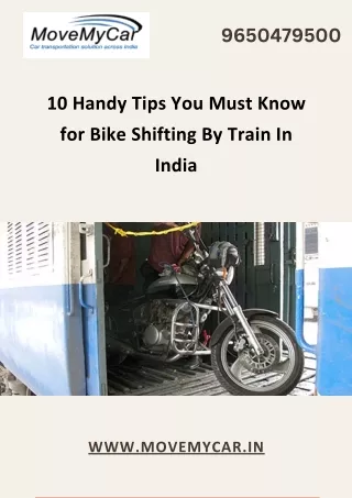 Bike Shifting by Train