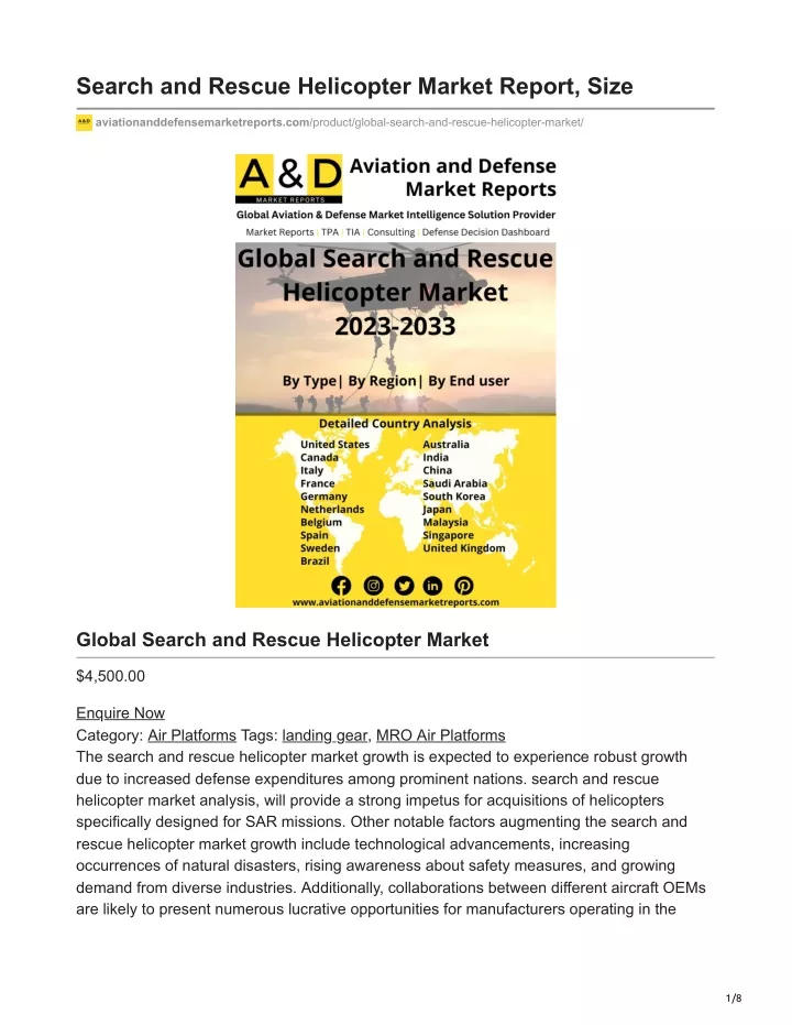 search and rescue helicopter market report size