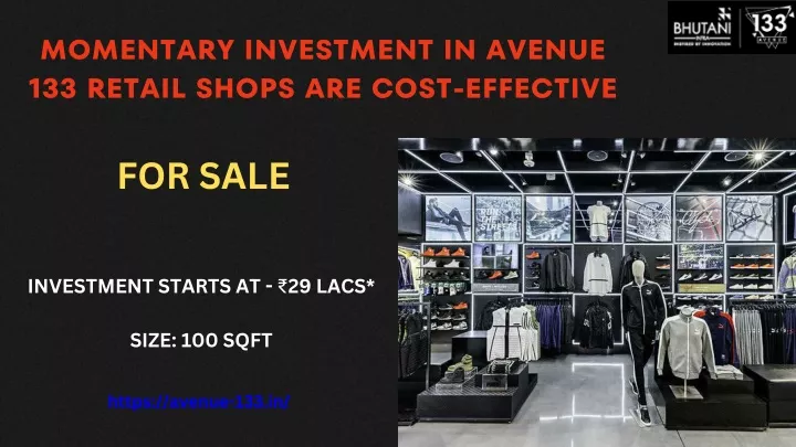 momentary investment in avenue 133 retail shops