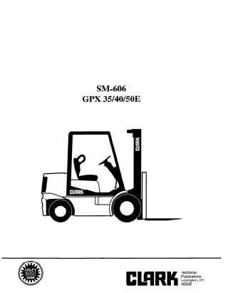 Clark GPX 35 Forklift Service Repair Manual