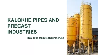 RCC Pipe Manufacturer in Pune- Kalokhe Pipes and precast industries