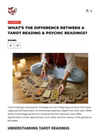 What’s the Difference Between a Tarot Reading & Psychic Readings?