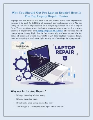 Laptop Repairs In Thane