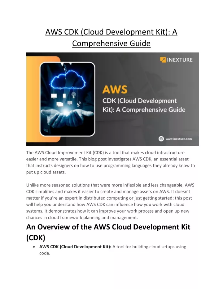 aws cdk cloud development kit a comprehensive
