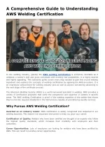 A Comprehensive Guide to Understanding AWS Welding Certification - slide 1