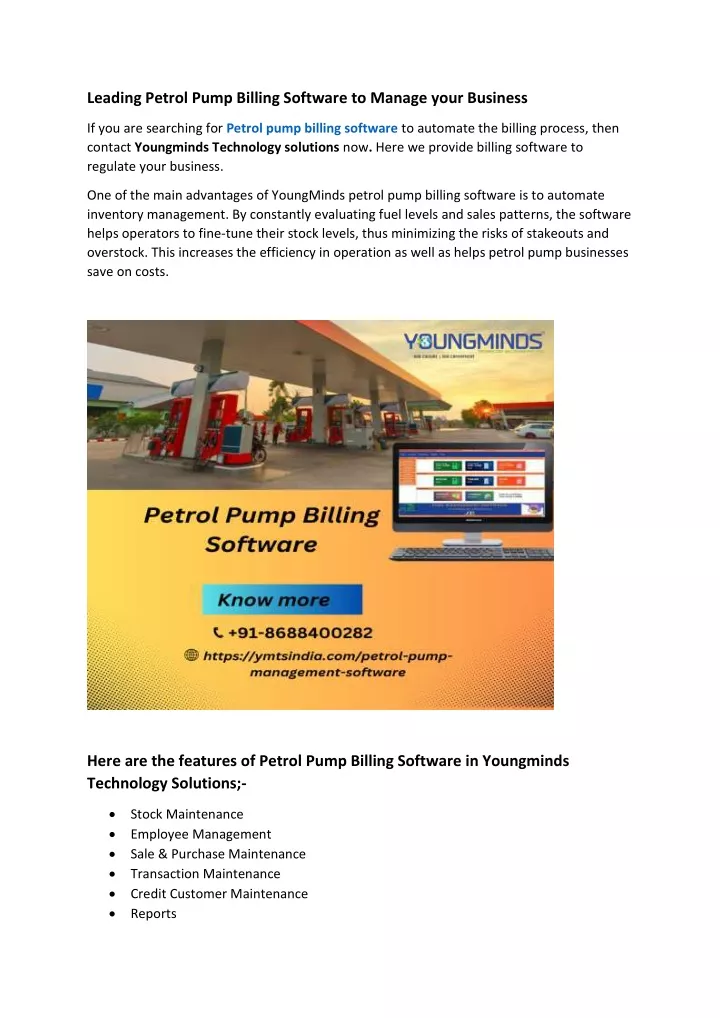 leading petrol pump billing software to manage