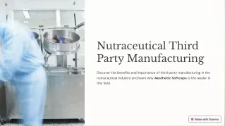 Best Nutraceutical Third Party Manufacturing Company in India