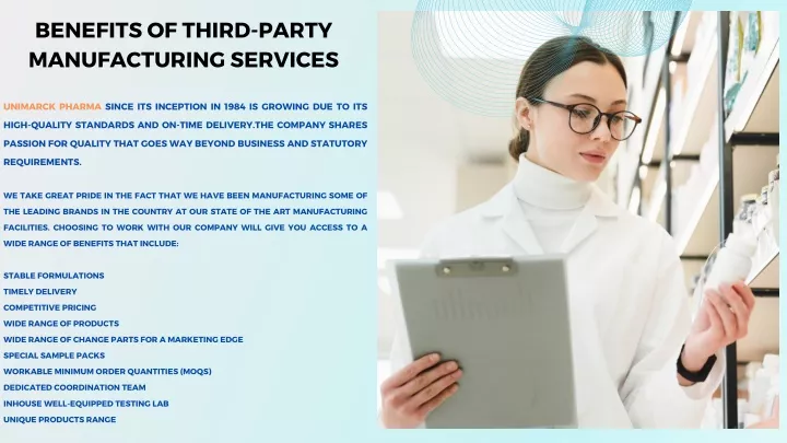 benefits of third party manufacturing services