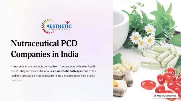 nutraceutical pcd companies in india