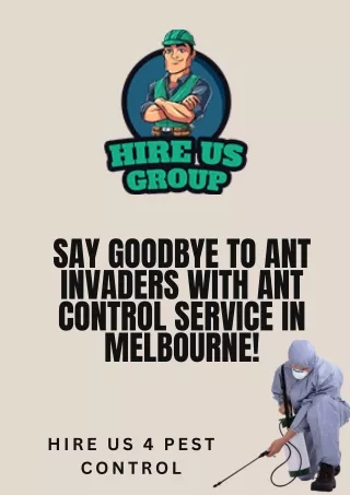 Say Goodbye to Ant Invaders with Ant Control Service in Melbourne