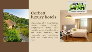 Corbett luxury hotels