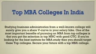 Top MBA Colleges in India 2024 My First College