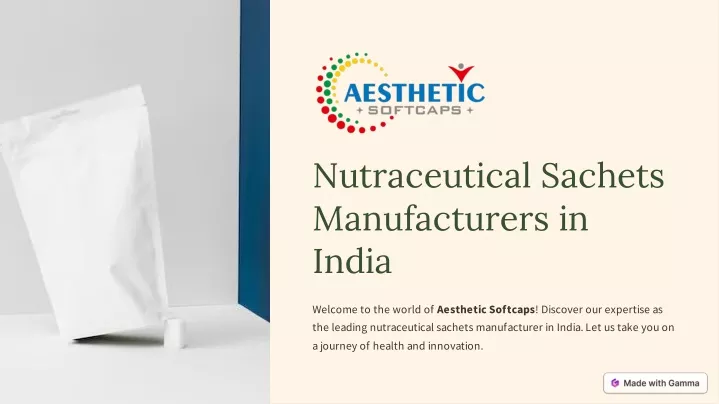 nutraceutical sachets manufacturers in india