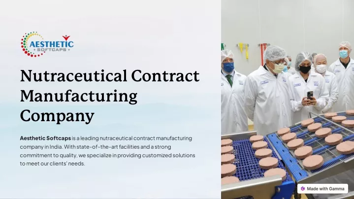nutraceutical contract manufacturing company