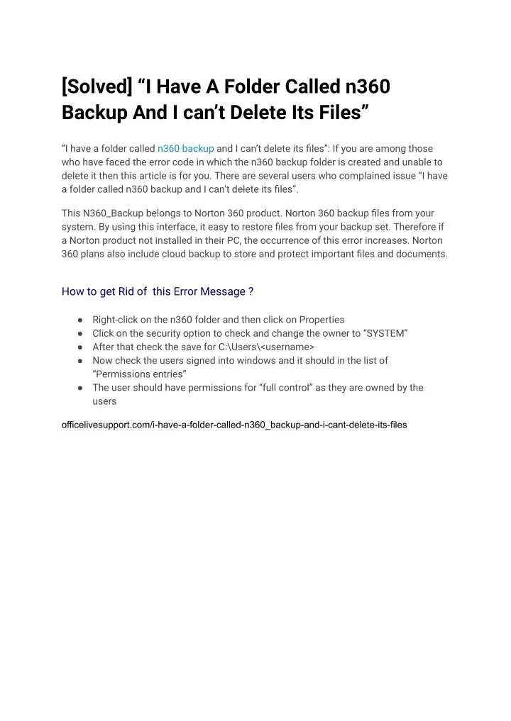 solved i have a folder called n360 backup