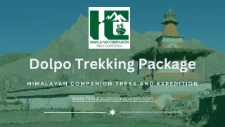 Dolpo Trekking Package - Himalayancompanion.com