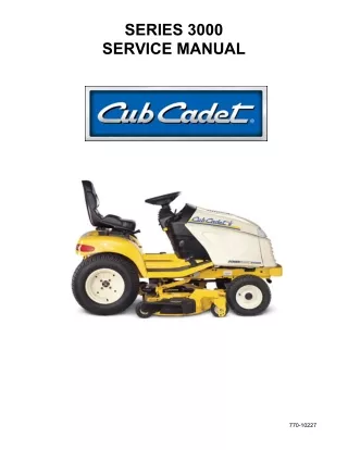Cub Cadet 3205 Tractor Service Repair Manual