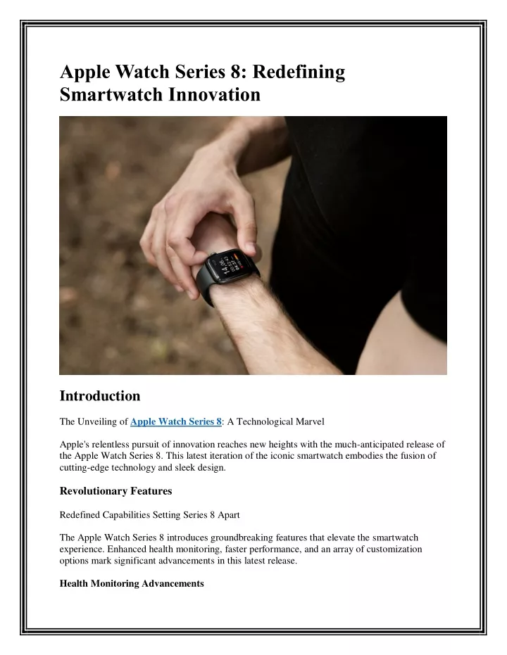 apple watch series 8 redefining smartwatch