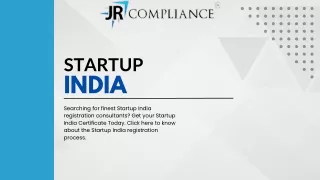 Startup India Registration Services  Certificate - An Initiative By Indian Government