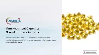 Nutraceutical Capsules Manufacturers in India