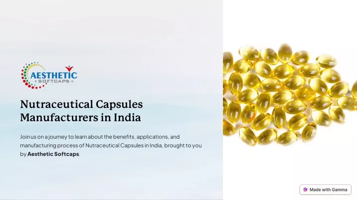 nutraceutical capsules manufacturers in india