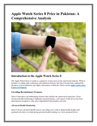 apple watch series 8 price in pakistan