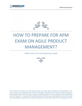 How to Prepare for APM exam on Agile Product Management?