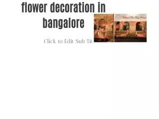 flower decoration in bangalore