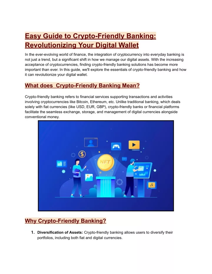 easy guide to crypto friendly banking