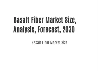 basalt fiber market size analysis forecast 2030